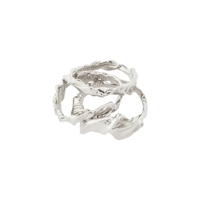 pilgrim-storm-ring-set-3-in-1-versilbert-verstellbar image 1