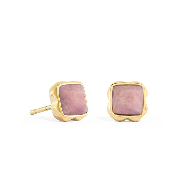 coeur-de-lion-birthstone-juli-ohrringe-rhodochrosit-gold-ohrstecker-0-8-cm image 1