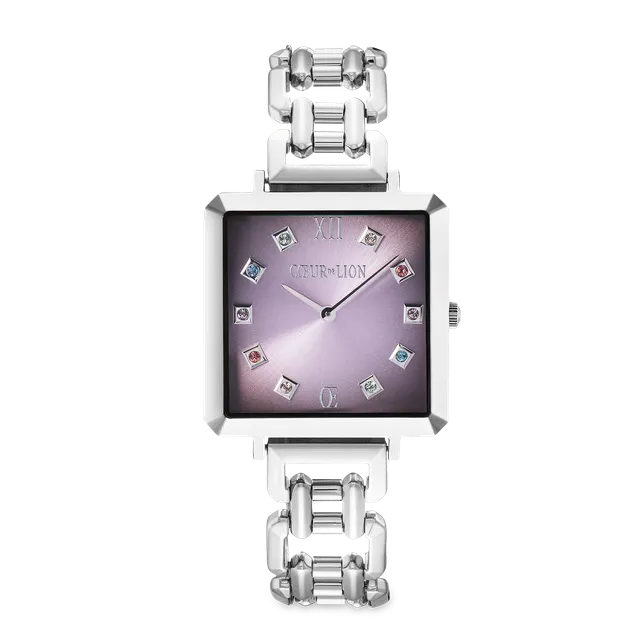 coeur-de-lion-uhr-iconic-cube-orchid-ice-statement-silber image 1