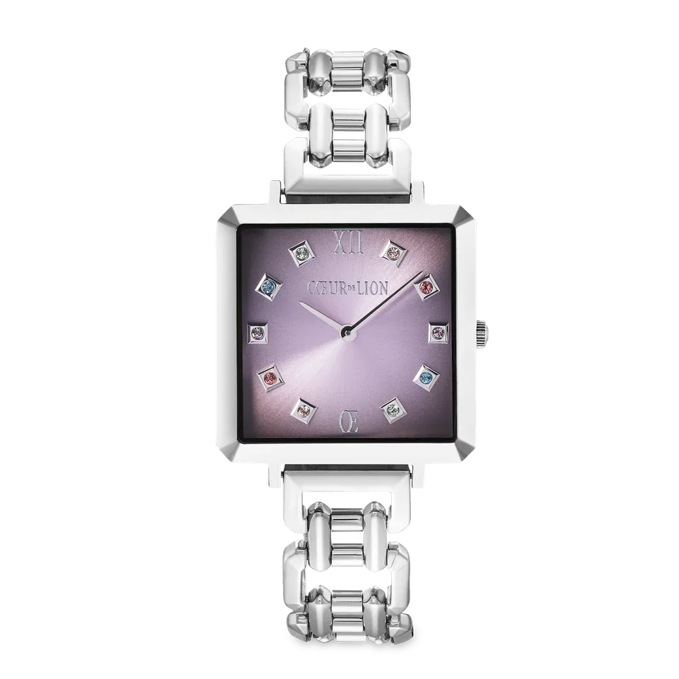 coeur-de-lion-uhr-iconic-cube-orchid-ice-statement-silber image 1