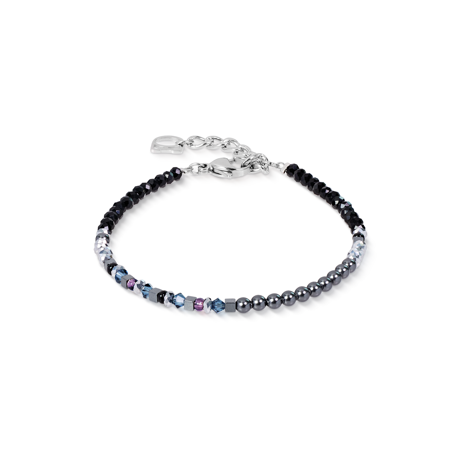 coeur-de-lion-fusion-offset-graphic-armband-grau-schwarz-3-mm image 1