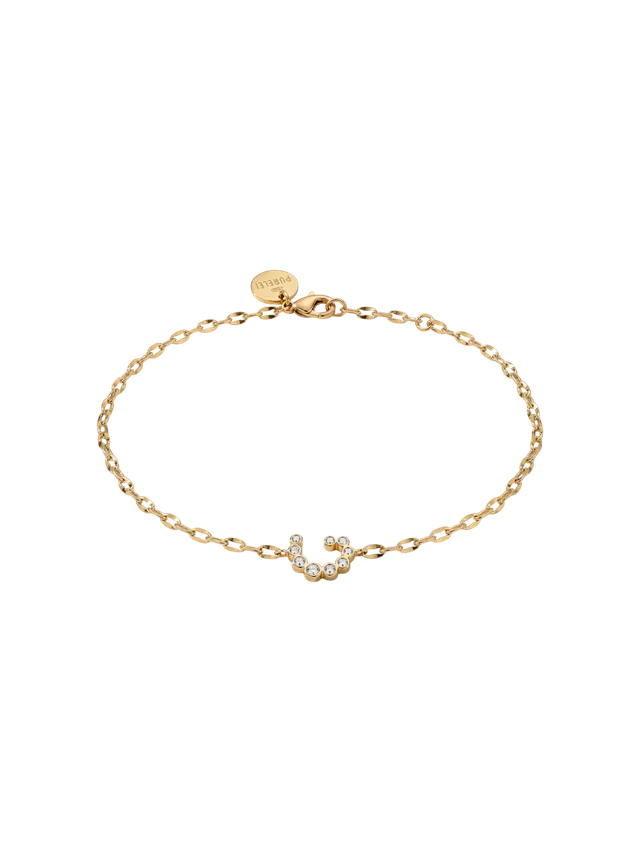 purelei-wave-fu-kettchen-verstellbares-anklet-mit-zirkonia-welle-in-gold-silber image 1
