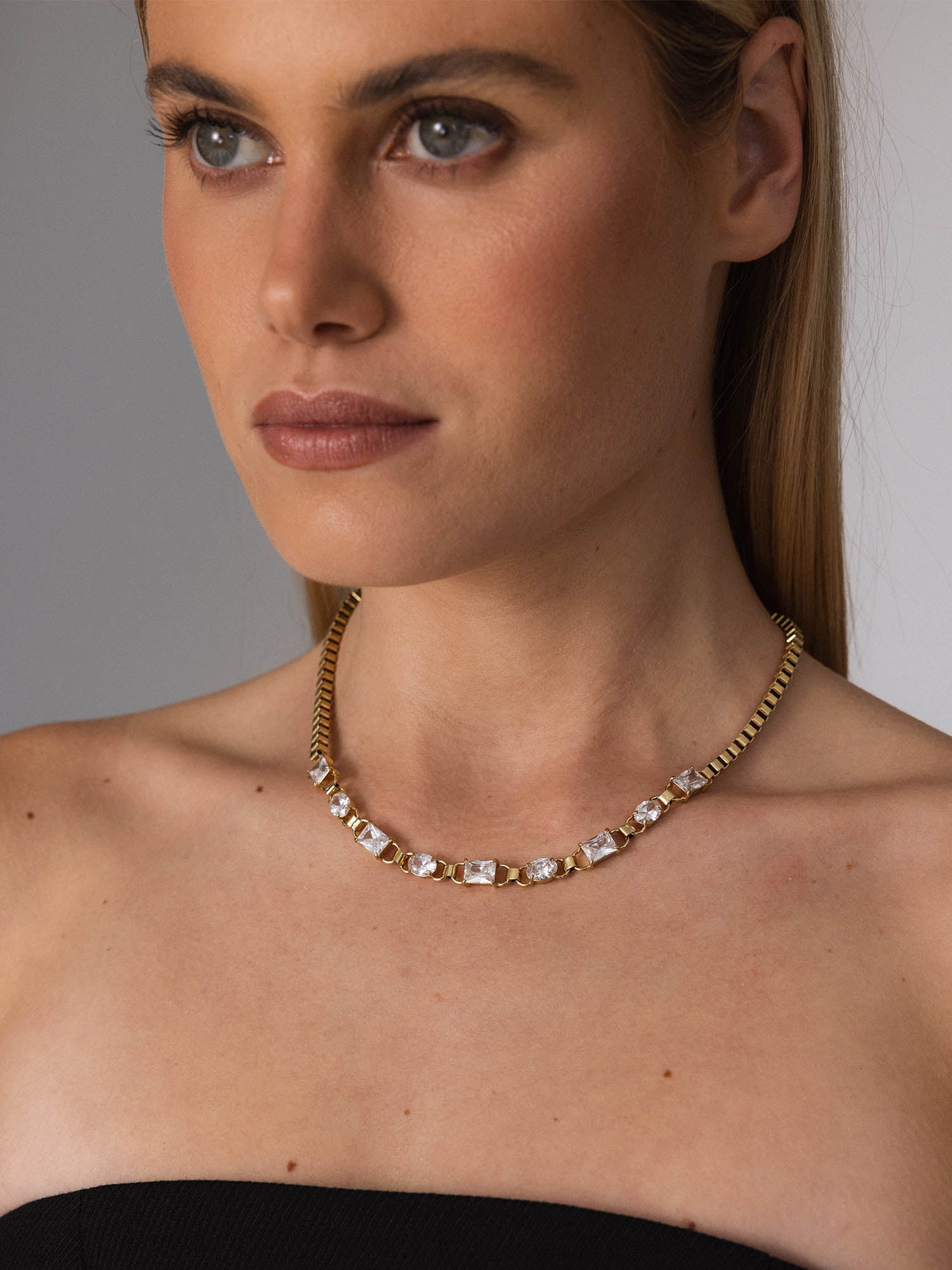 purelei-glam-kette-mit-zirkonia-40-45-cm-edelstahl image 3