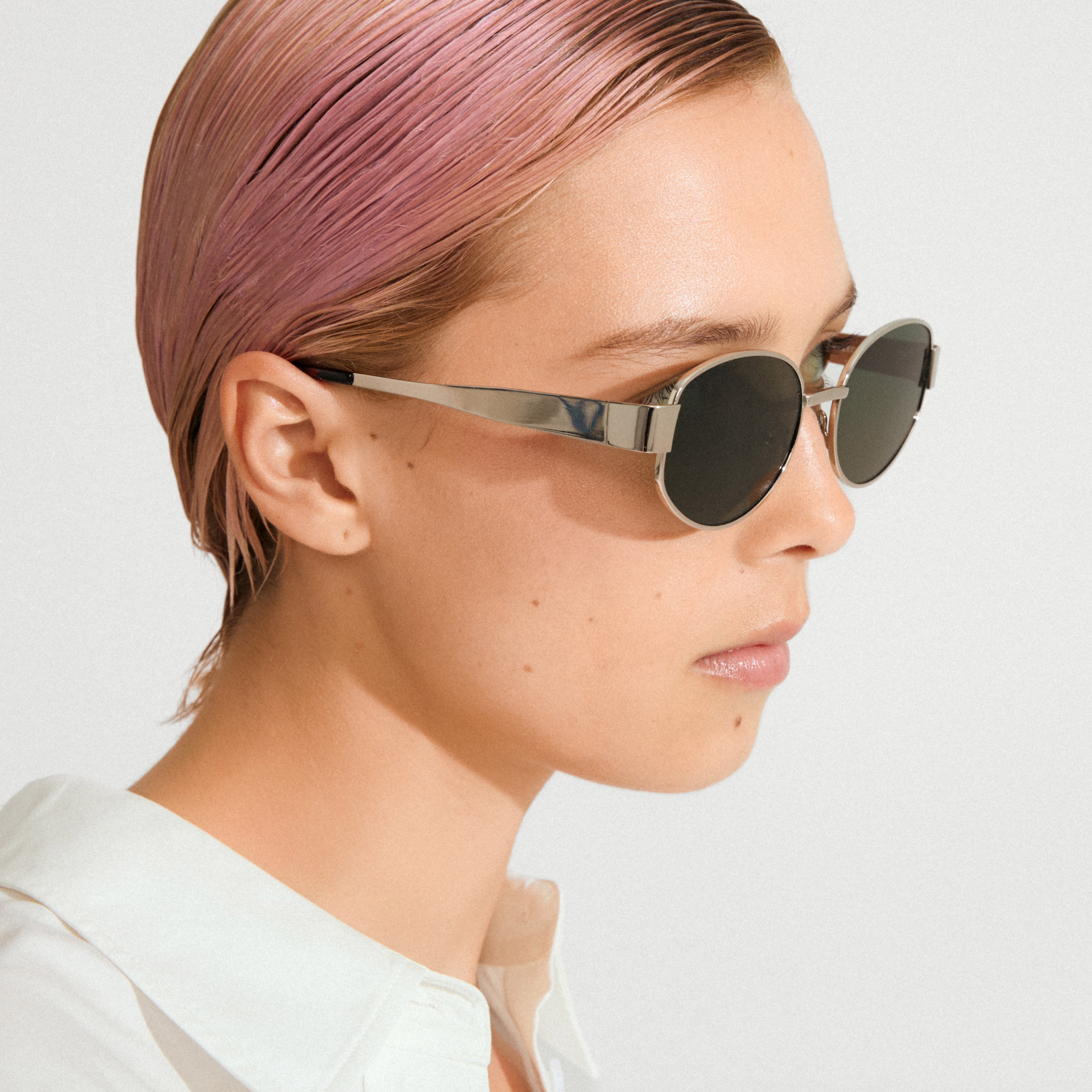 pilgrim-reilly-sonnenbrille-braun-silber-ovale-edelstahl-brille image 2