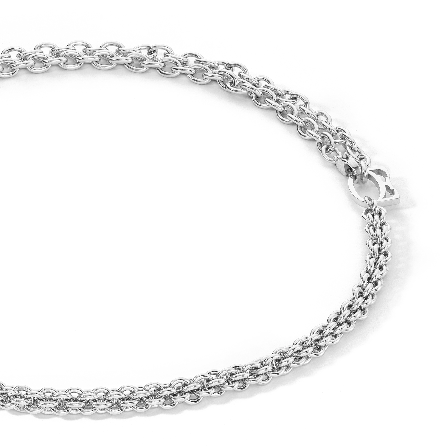 coeur-de-lion-halskette-mesh-chain-silber-essentials-multi-wear image 2