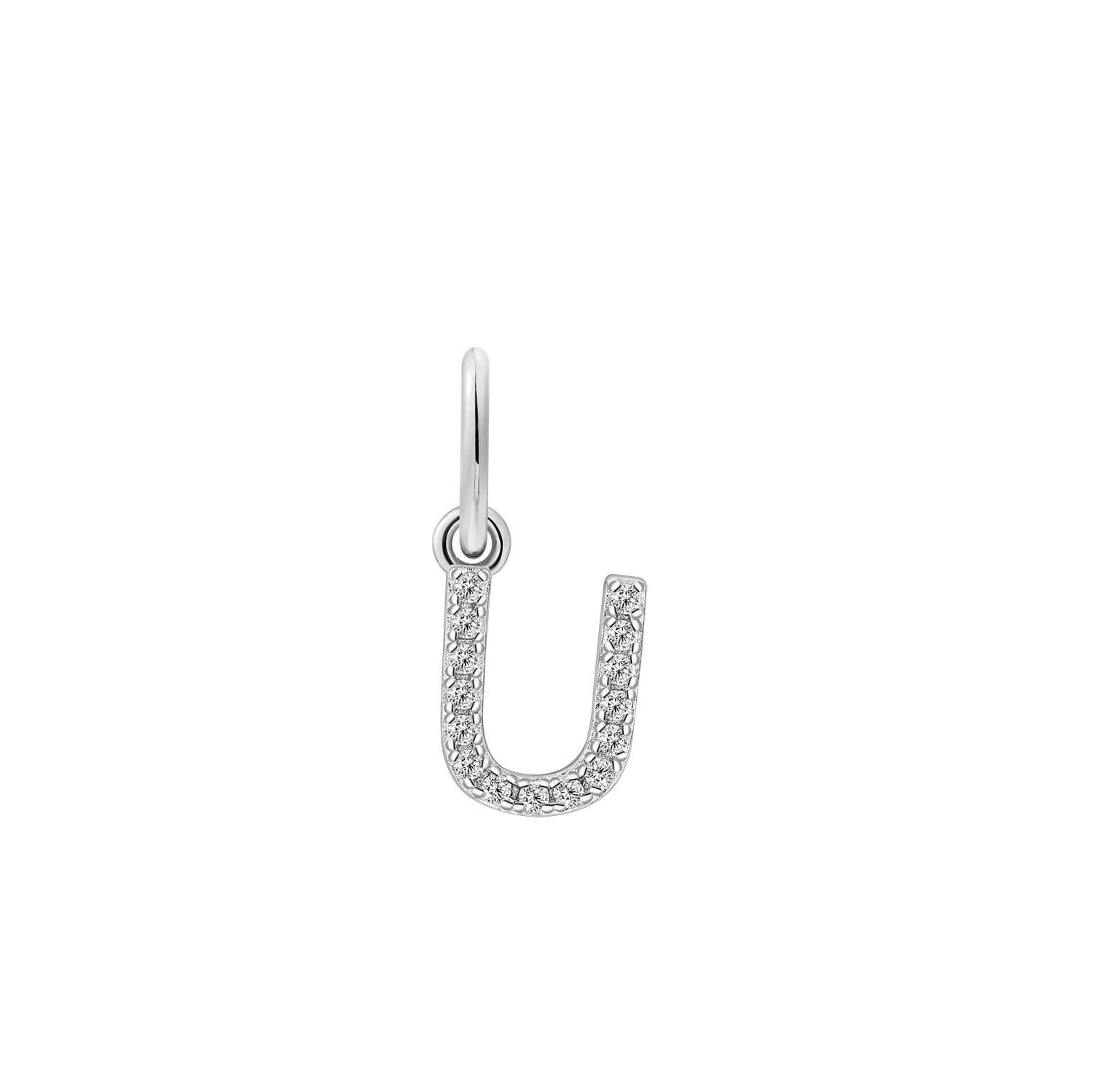 xenox-u-letter-charm-925-sterlingsilber-18k-vergoldet-mit-zirkonia image 2