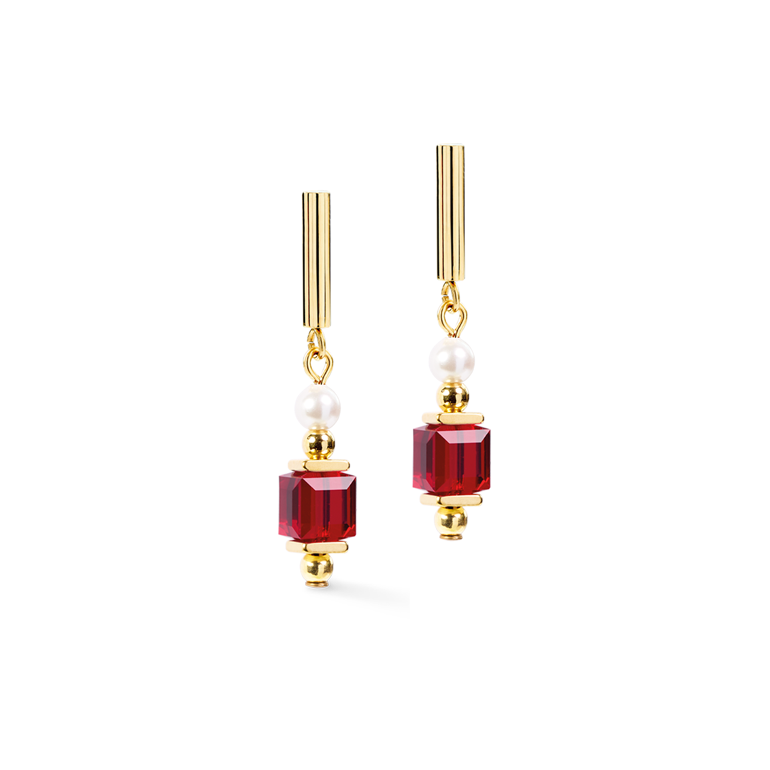 coeur-de-lion-cocktail-pearls-ohrringe-ruby-rot-3-5-cm image 2