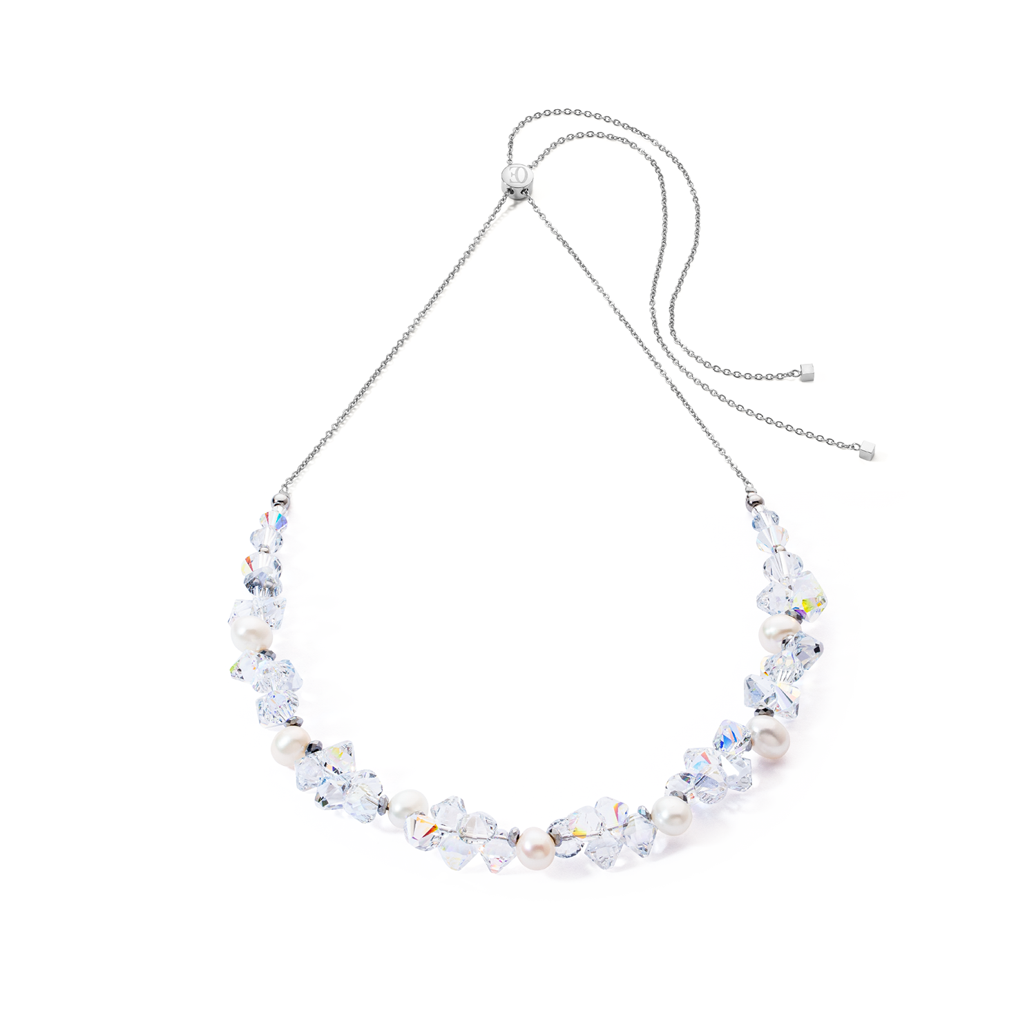 coeur-de-lion-dancing-crystals-pearls-halskette-silber-wei image 1