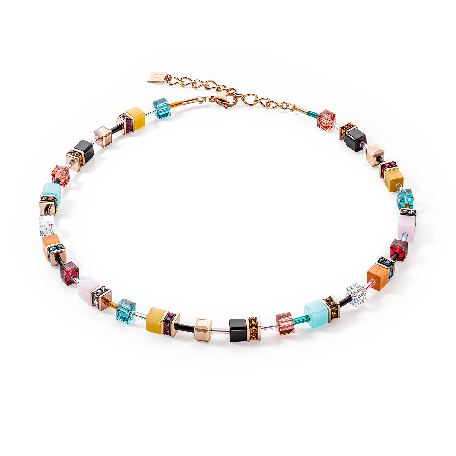 coeur-de-lion-geocube-iconic-multicolour-expressive-halskette-ros-gold-multicolo image 1