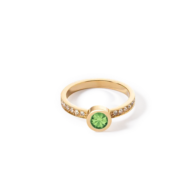 coeur-de-lion-sparkling-dots-ring-gold-gr-n-mit-gr-nem-kristall image 1