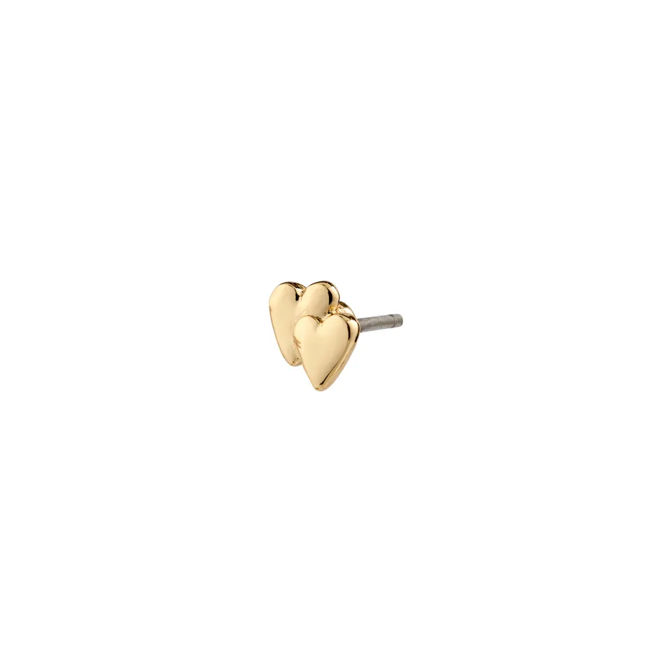 pilgrim-priska-single-ohrring-vergoldet-doppel-herz-ohrstecker image 1