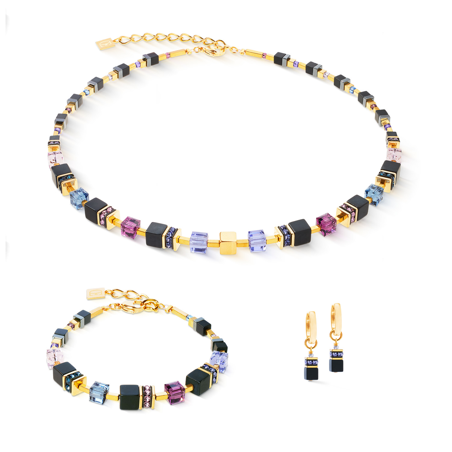 coeur-de-lion-geocube-precious-classic-armband-blue-moon-gold image 3