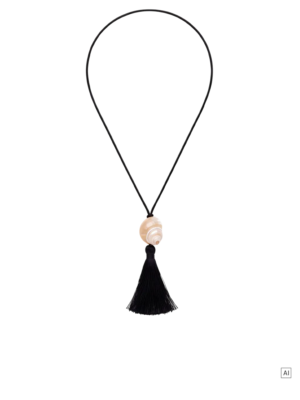 purelei-calm-sea-kette-85-cm-mit-muschel-und-satinband image 1