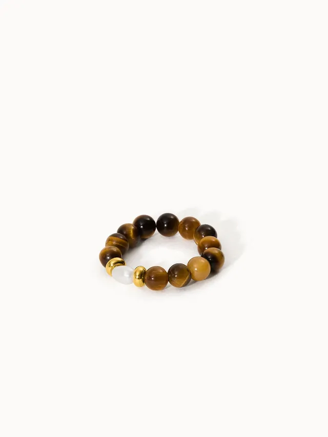 purelei-anxiety-tiger-s-eye-pearl-ring-elastisch-mit-perle image 1