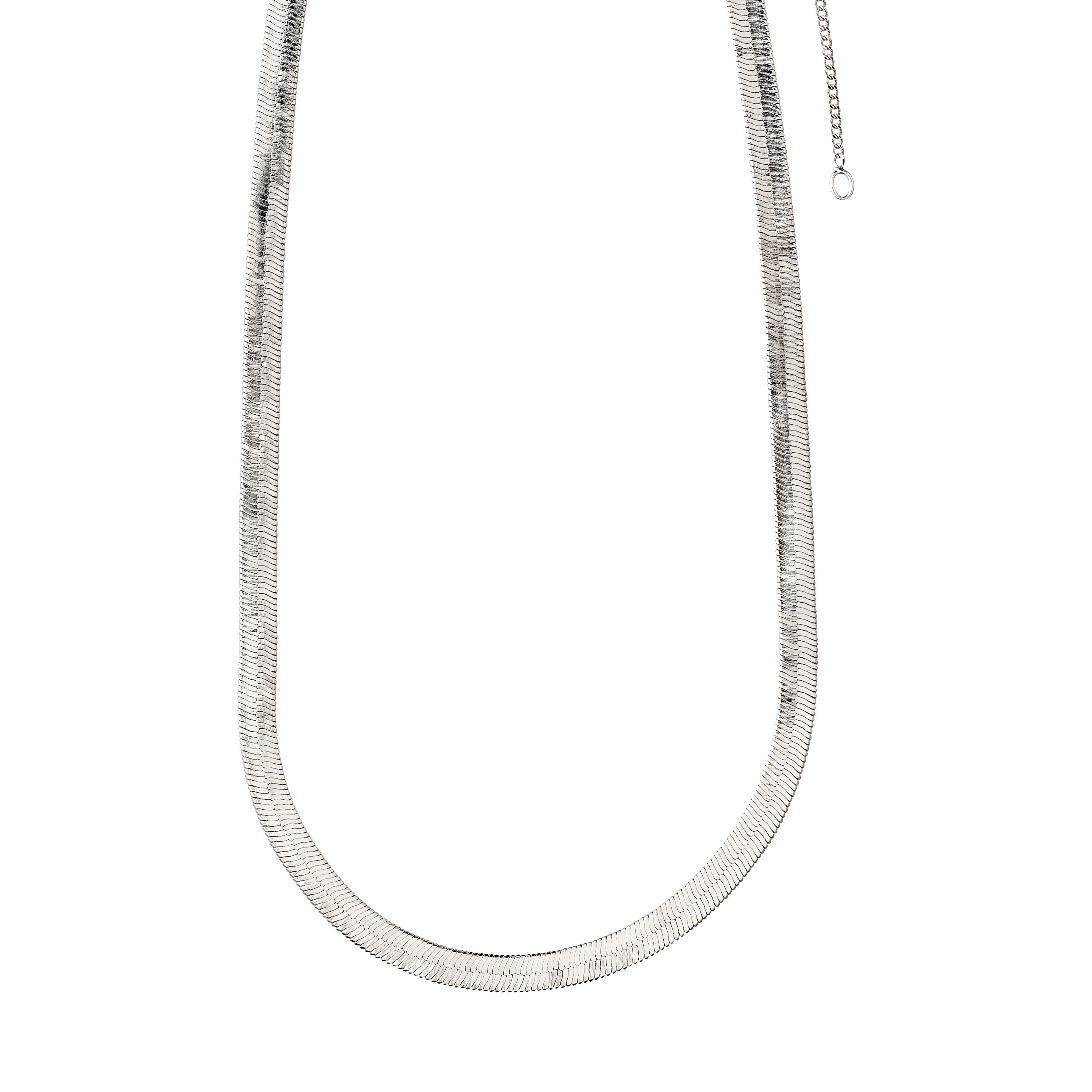 pilgrim-noreen-schlangenkette-flachpanzer-versilbert-breit image 1