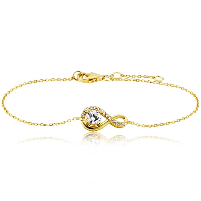 julie-julsen-armband-infinity-silber-vergoldet-mit-17-wei-en-zirkonia image 1