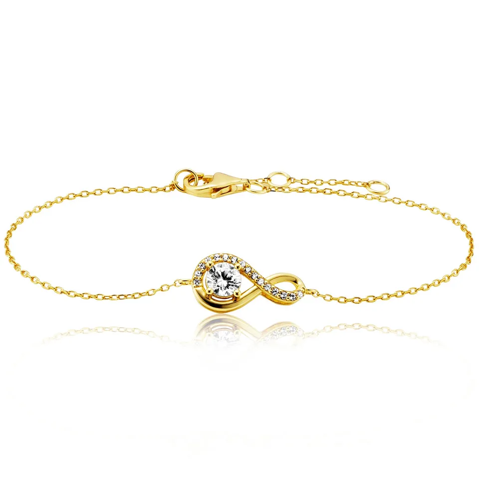 julie-julsen-armband-infinity-silber-vergoldet-mit-17-wei-en-zirkonia image 1