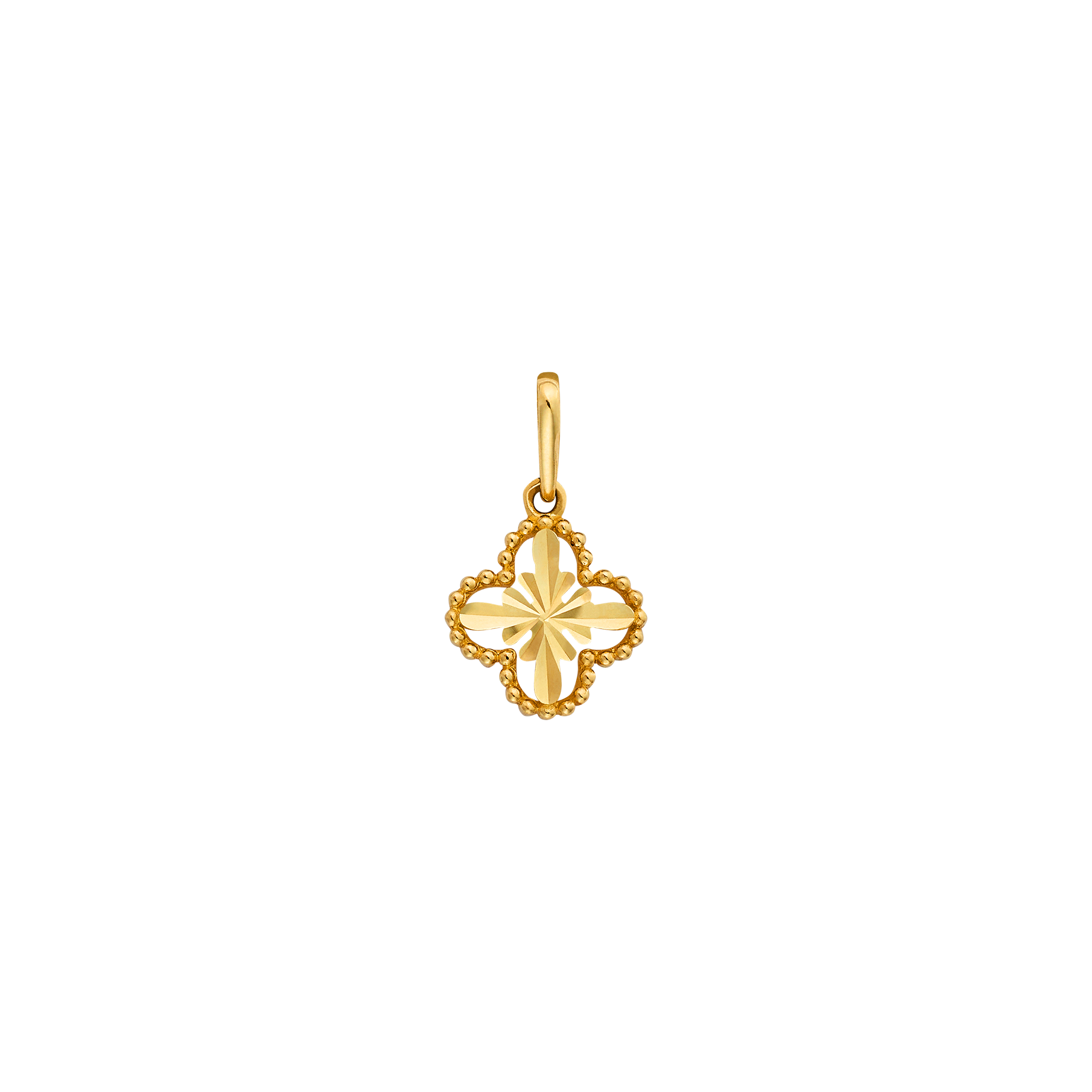 xenox-fine-clover-facet-anh-nger-585-gelbgold image 1