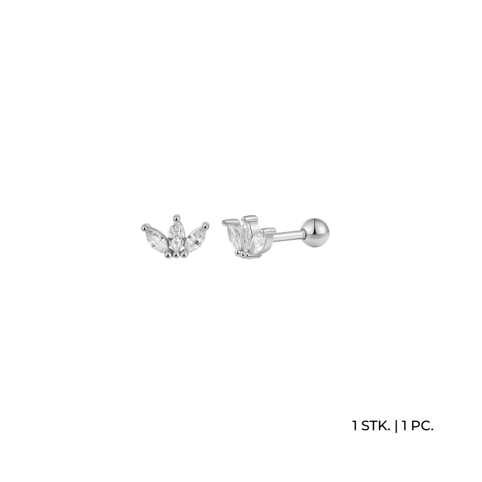 xenox-piercing-ohrpiercing-925-sterlingsilber-rhodiniert-mit-zirkonia-xs91463 image 1