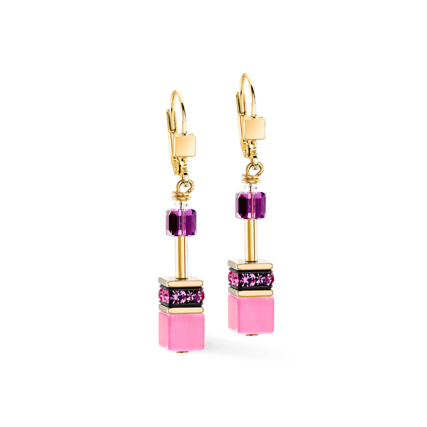 coeur-de-lion-geocube-iconic-ohrringe-rosa-flieder image 2