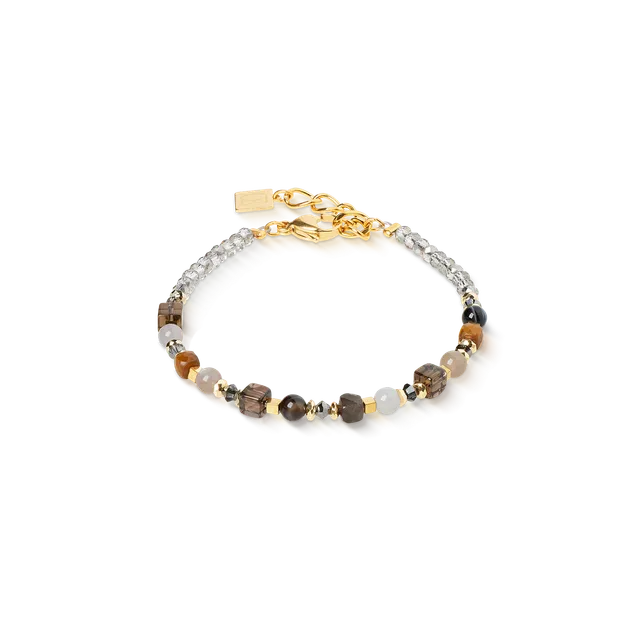 coeur-de-lion-shape-mix-spikes-smoky-glow-armband-gold-braun image 1