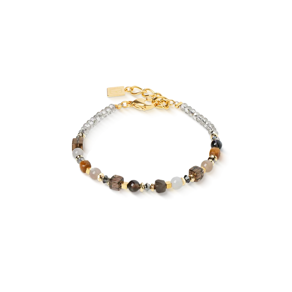 coeur-de-lion-shape-mix-spikes-smoky-glow-armband-gold-braun image 1