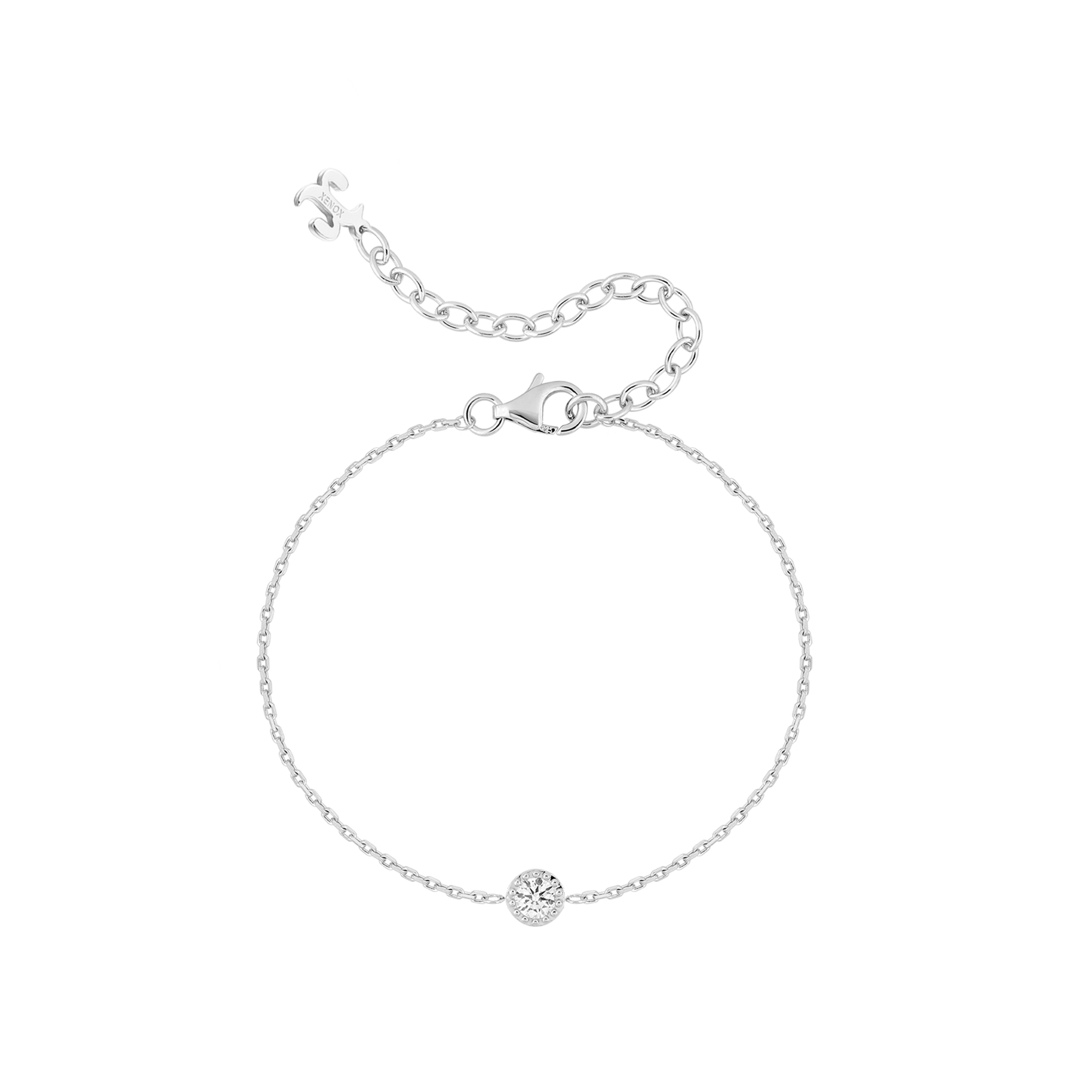 xenox-beaded-zarge-armband-925-sterlingsilber-mit-lab-grown-diamonds-xl7003g image 2