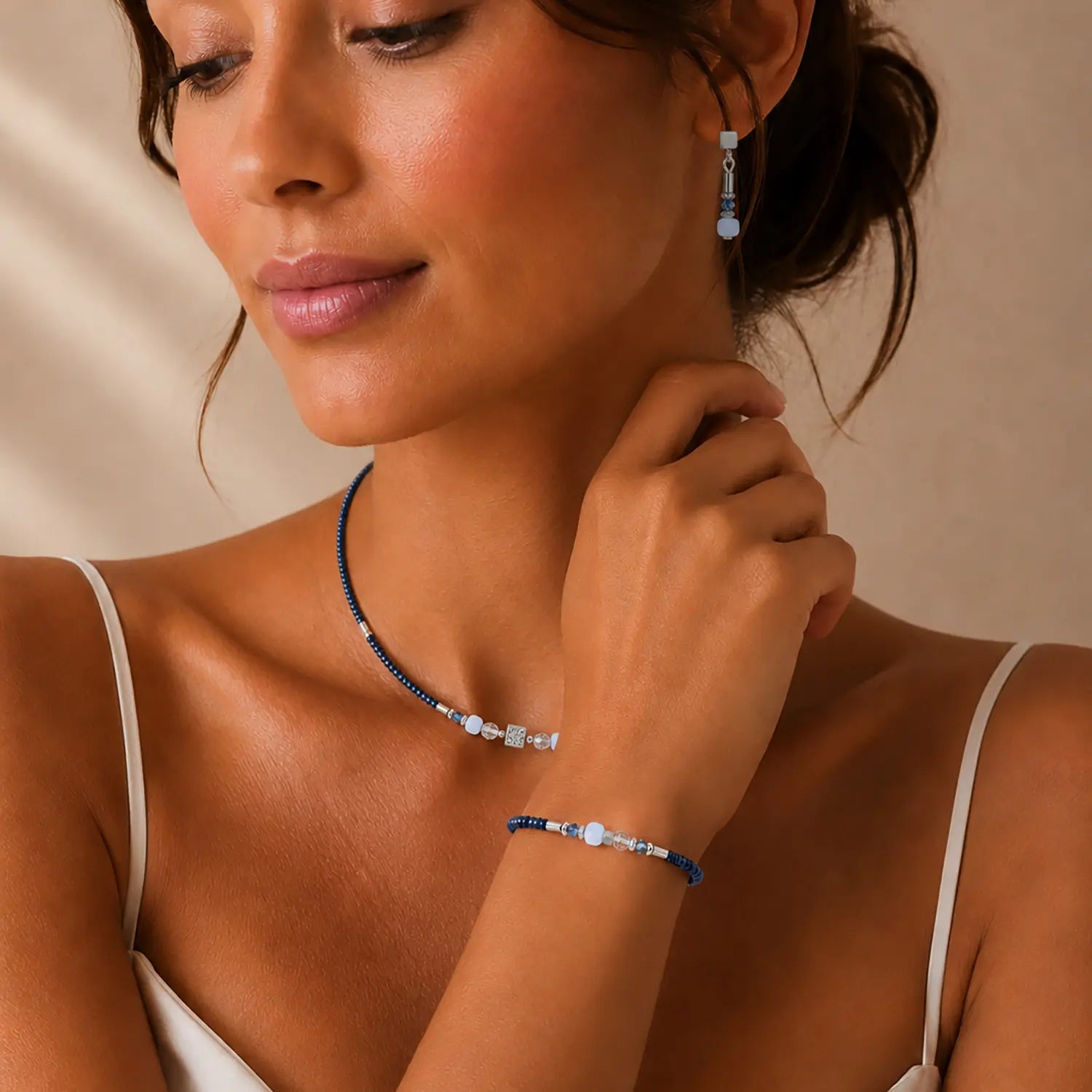 coeur-de-lion-cube-balance-armband-blue-mist-17-5-cm image 4