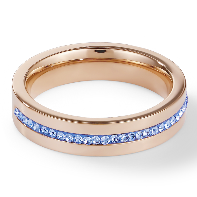 coeur-de-lion-iconic-collection-ring-edelstahl-ros-gold-mit-kristall-pav-streife image 2