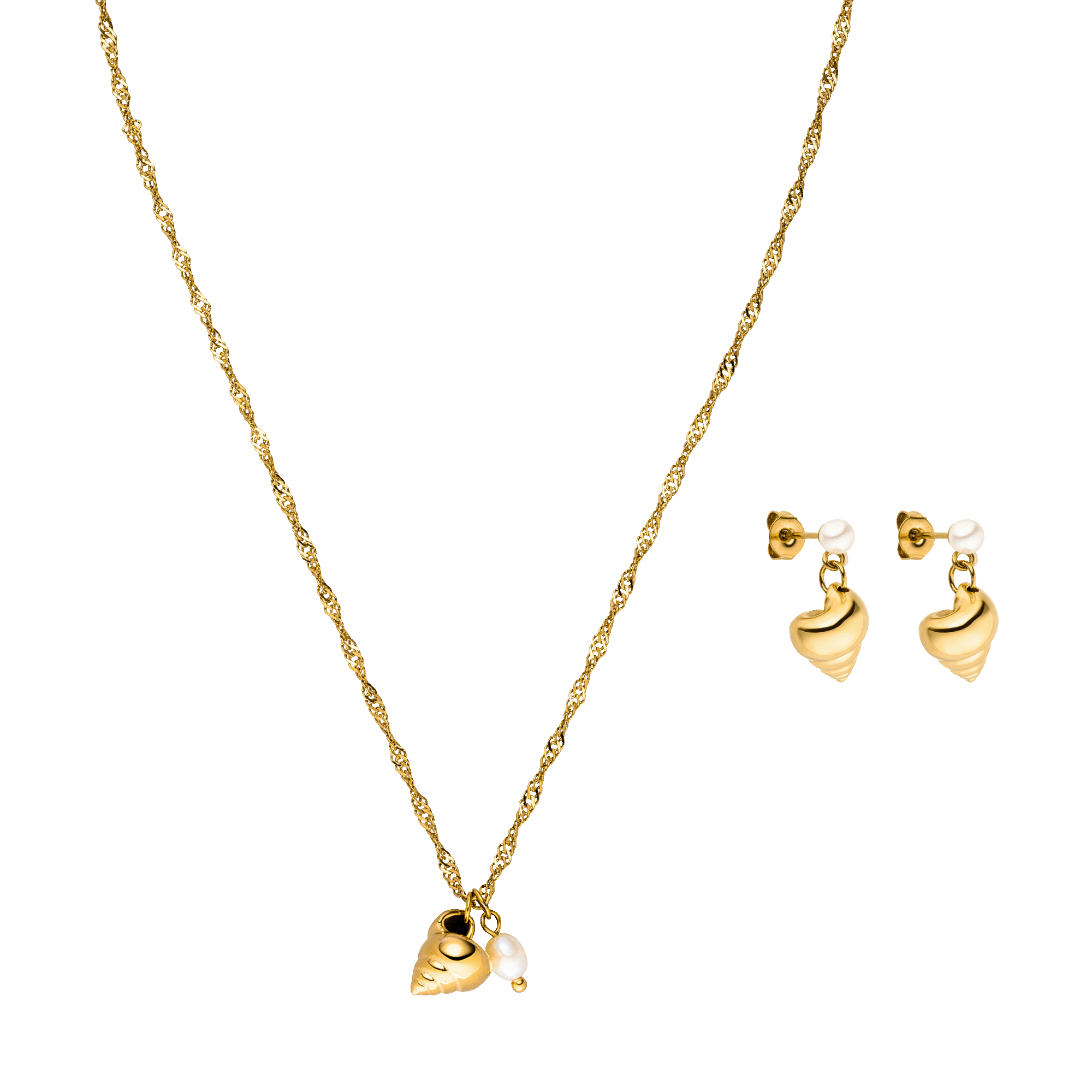 purelei-mahina-club-seashore-set-kette-40-45-cm-mit-s-wasserperle-und-muschel-oh image 1