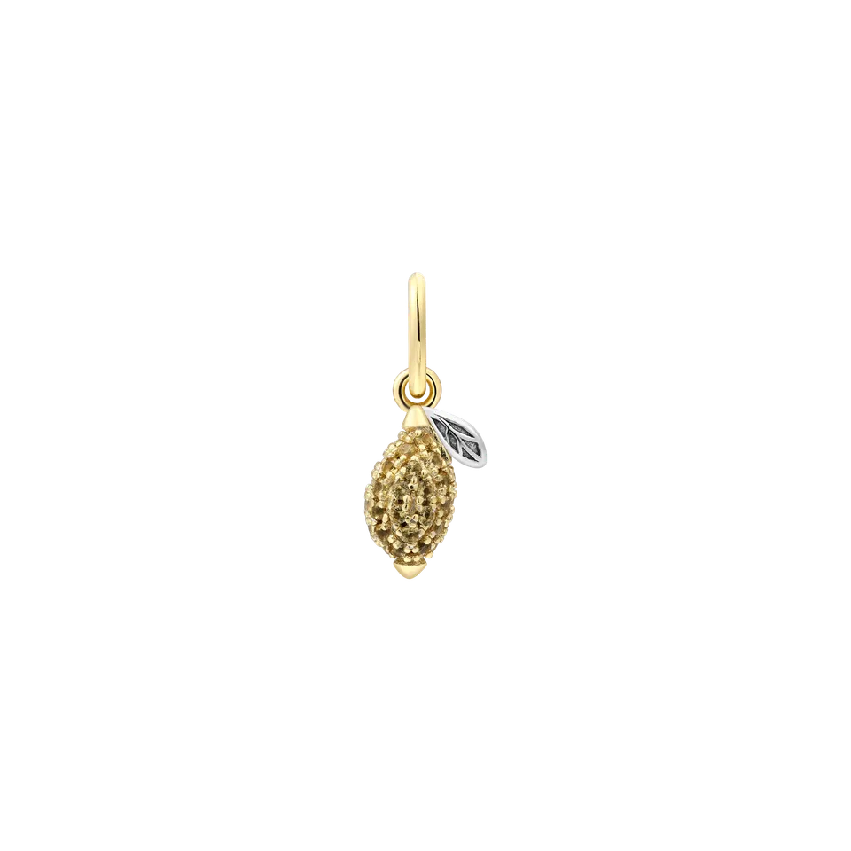 xenox-zitrone-charm-925-sterlingsilber-18k-vergoldet image 1
