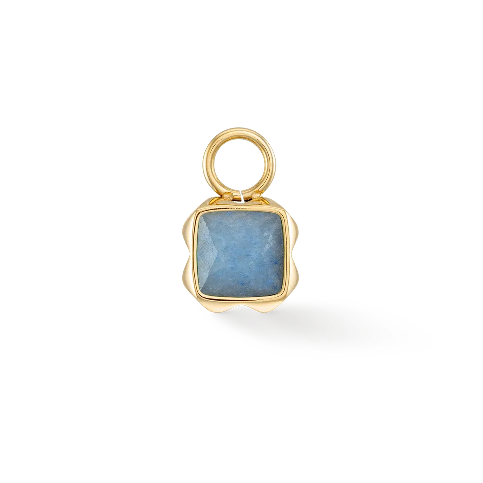 coeur-de-lion-birthstone-m-rz-charm-blauer-aventurin-gold-1-cm image 1