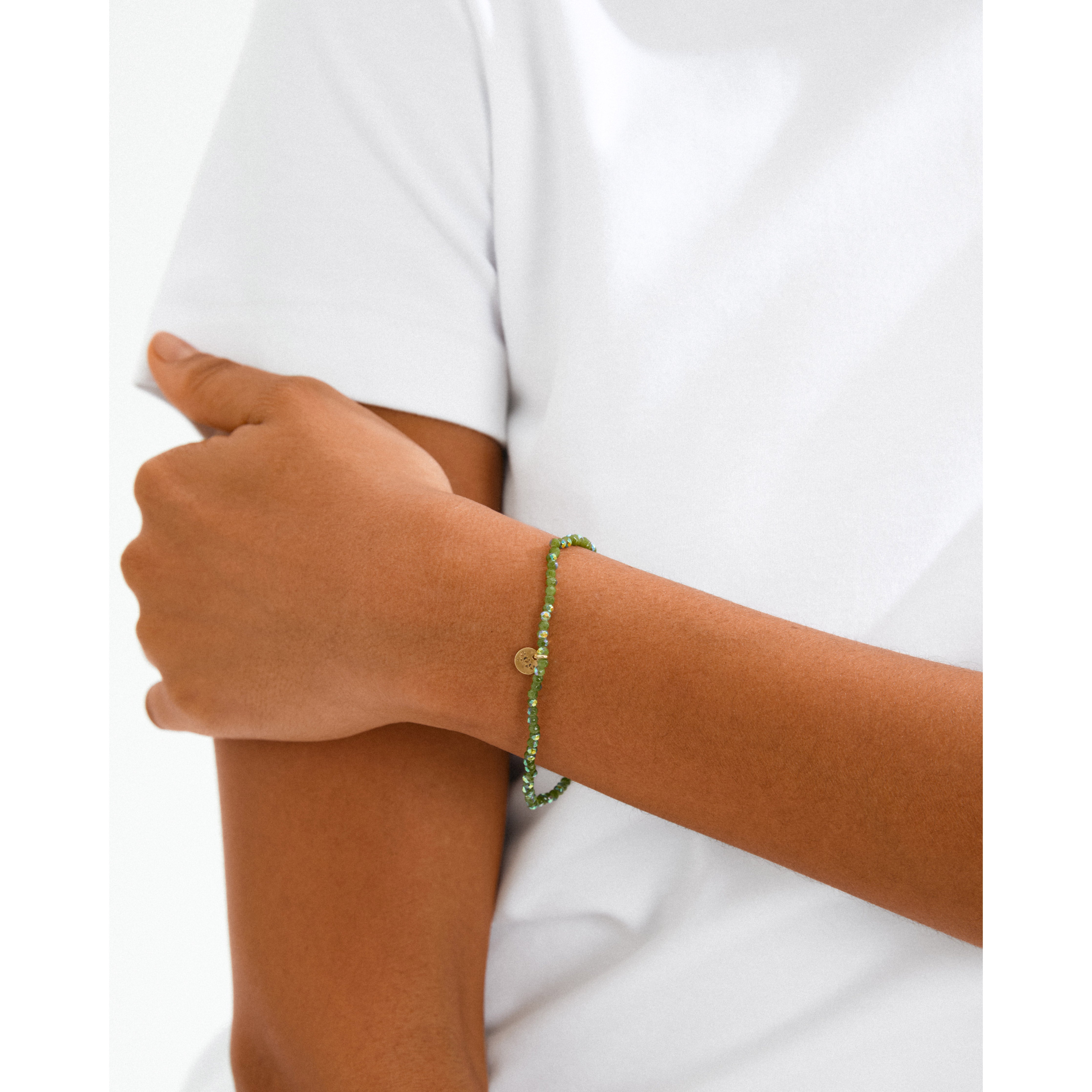 pilgrim-indie-armband-gr-n-goldplattiert-17-cm-glasperlen-armband image 3