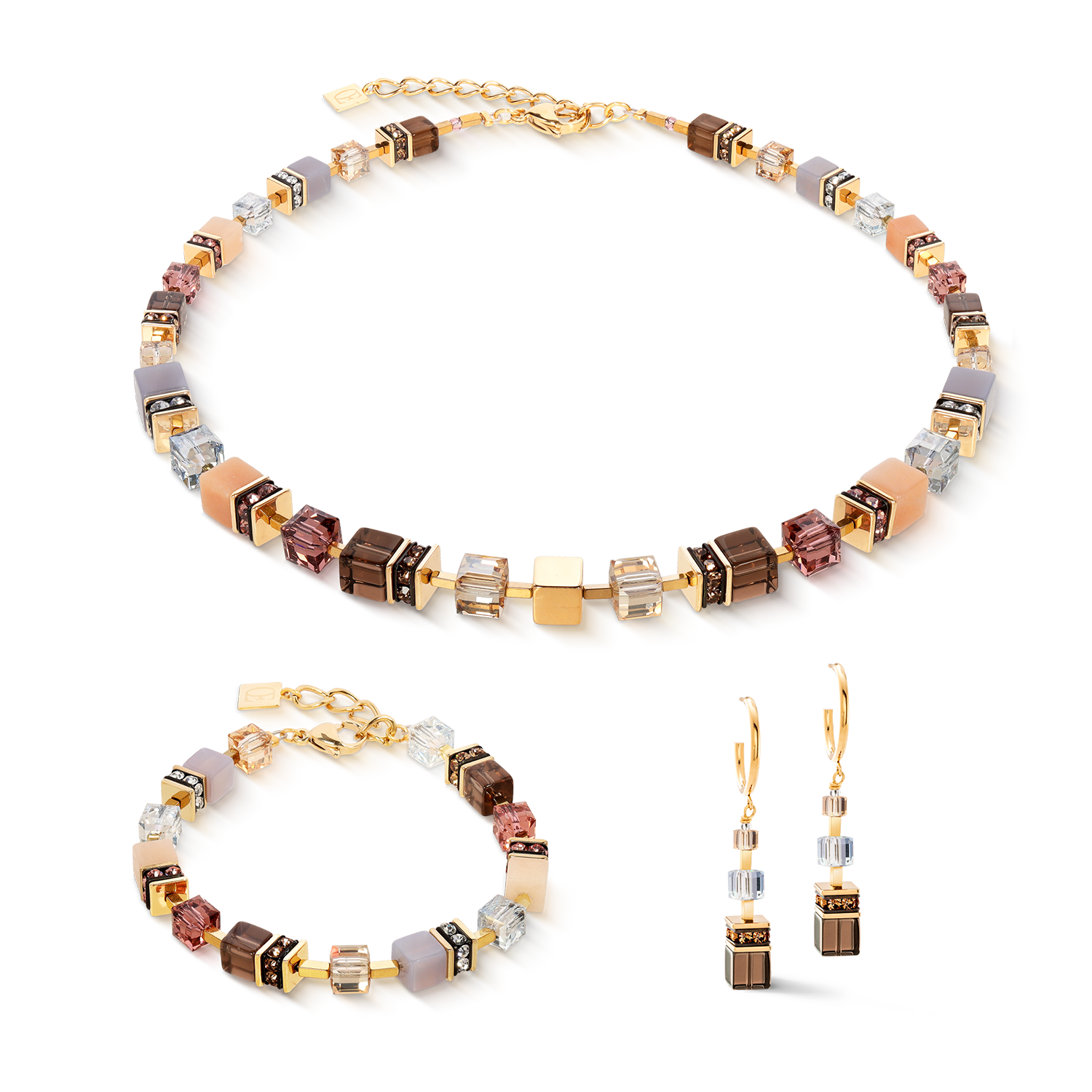 coeur-de-lion-geocube-precious-statement-ohrringe-golden-blush image 3