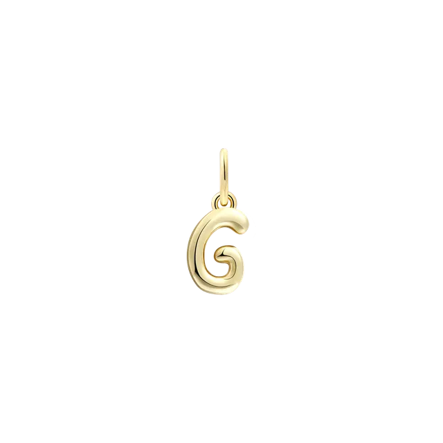 xenox-g-letter-bold-charm-925-sterlingsilber-18k-vergoldung image 1