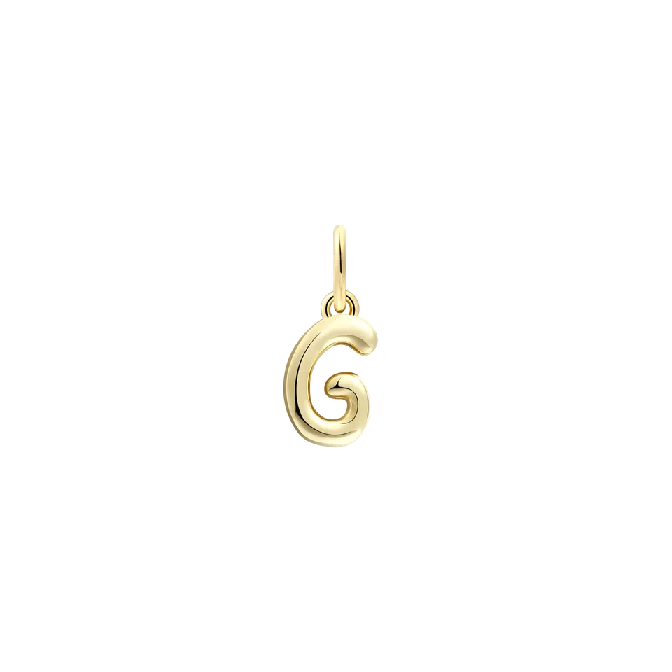 xenox-g-letter-bold-charm-925-sterlingsilber-18k-vergoldung image 1