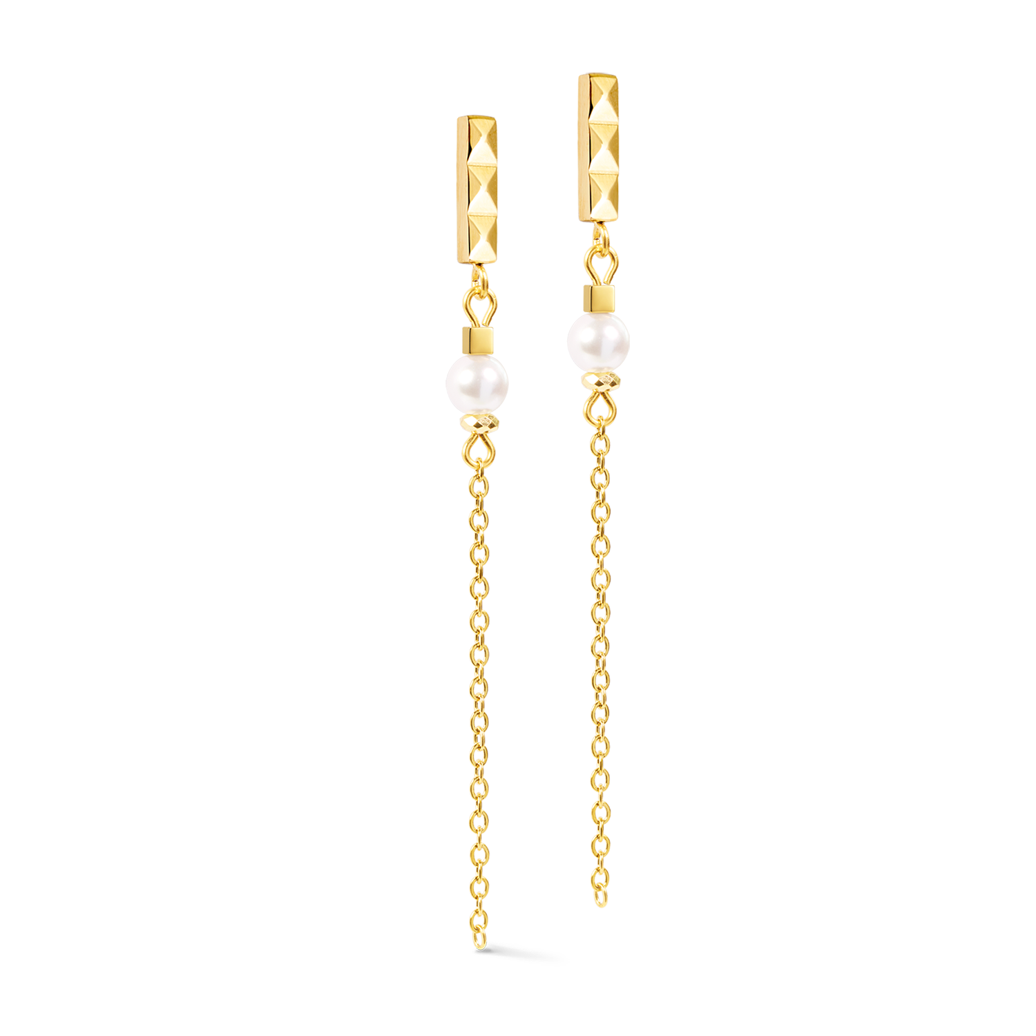 coeur-de-lion-ohrringe-slider-pearl-spike-gold-6-5-cm image 2