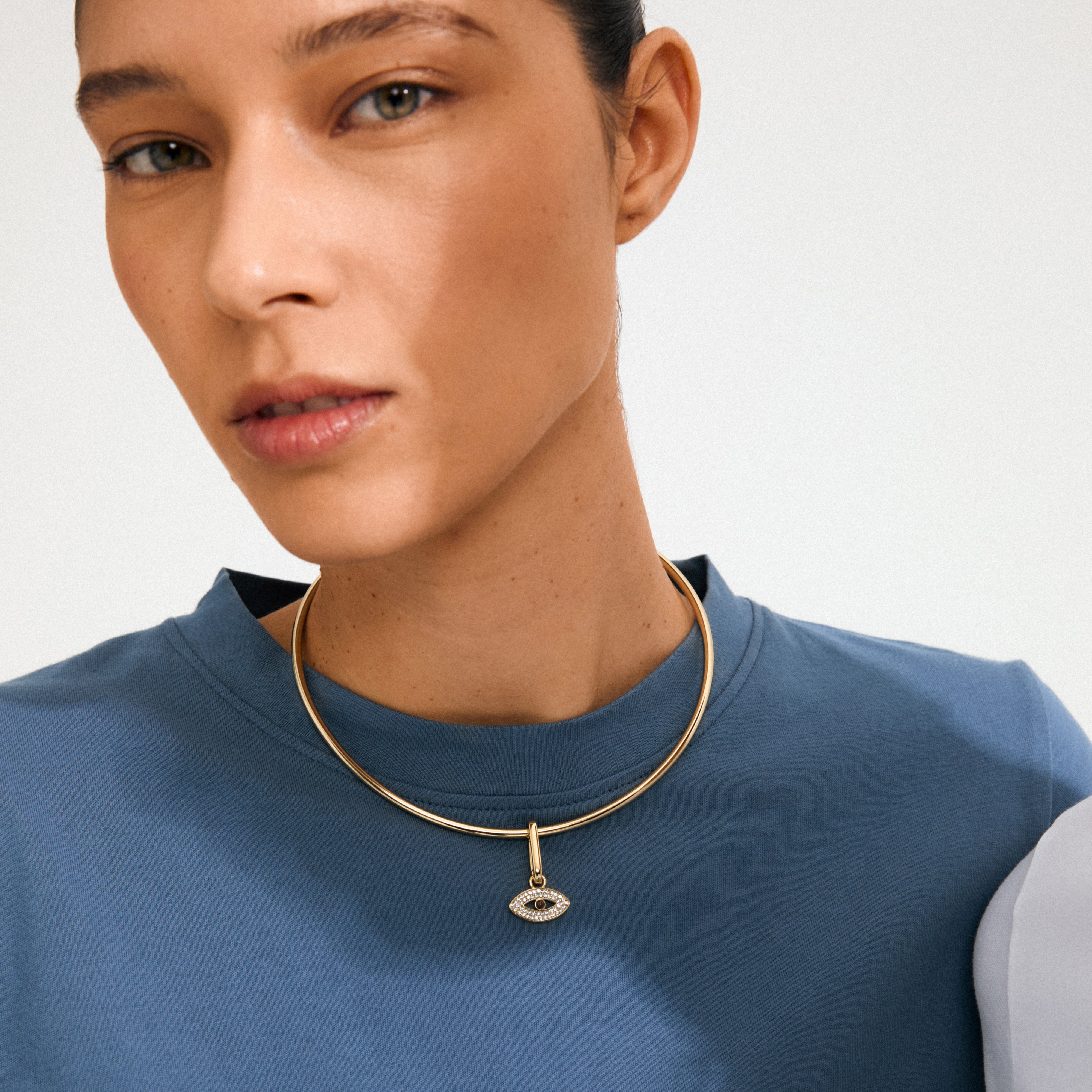 pilgrim-charm-eye-anh-nger-charm-vergoldet-mit-kristallen image 2