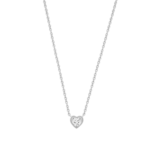 xenox-heart-drop-halskette-925-sterlingsilber-rhodiniert-mit-zirkonia image 1