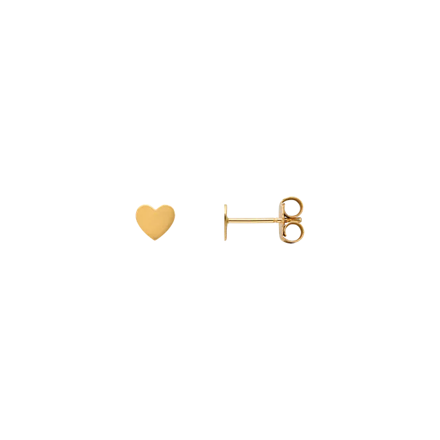 xenox-fine-heart-pure-ohrringe-585-gelbgold-herz-flach image 1