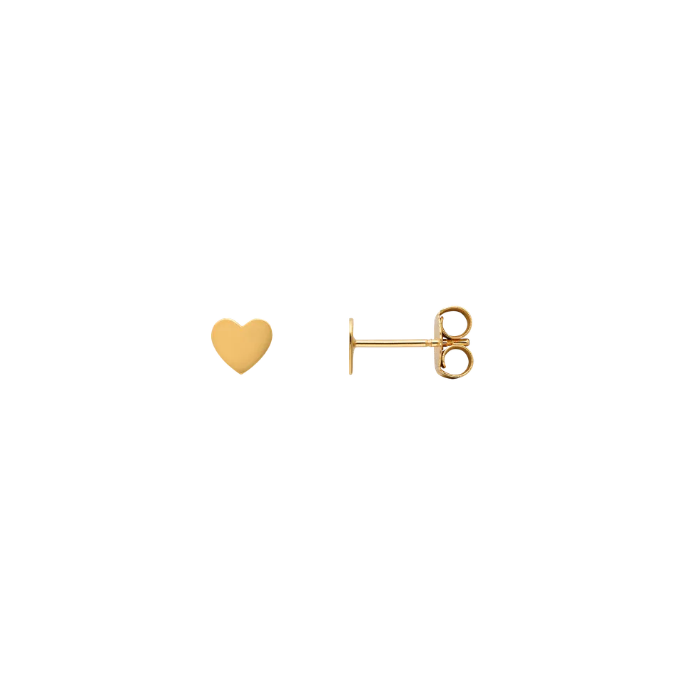 xenox-fine-heart-pure-ohrringe-585-gelbgold-herz-flach image 1