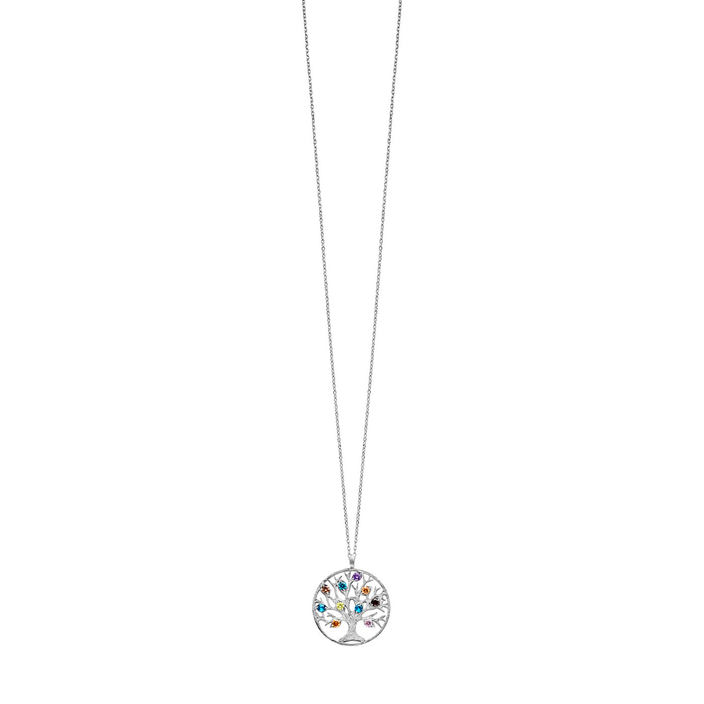 julie-julsen-kette-mit-anh-nger-lebensbaum-silber-mit-10-bunten-zirkonia image 4