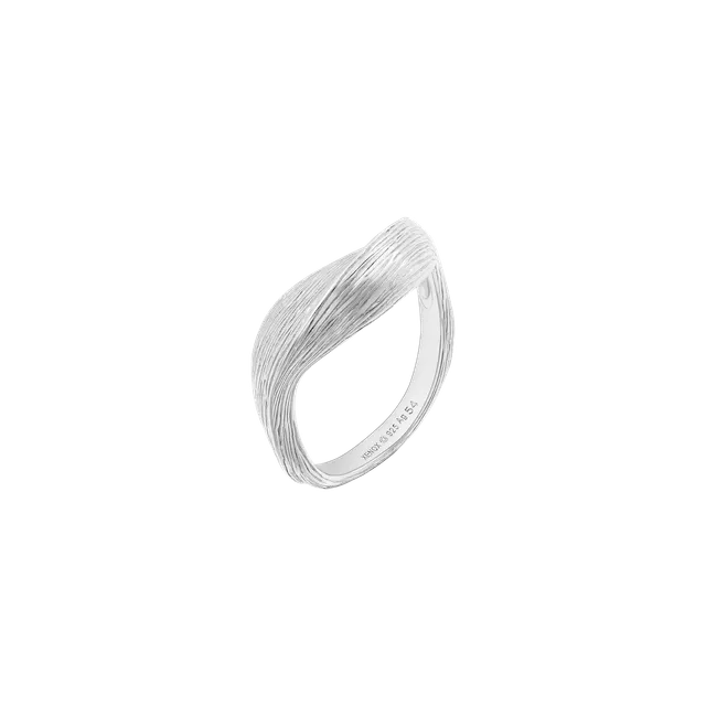 xenox-fiora-ring-925-sterlingsilber-rhodiniert-blattstruktur image 1