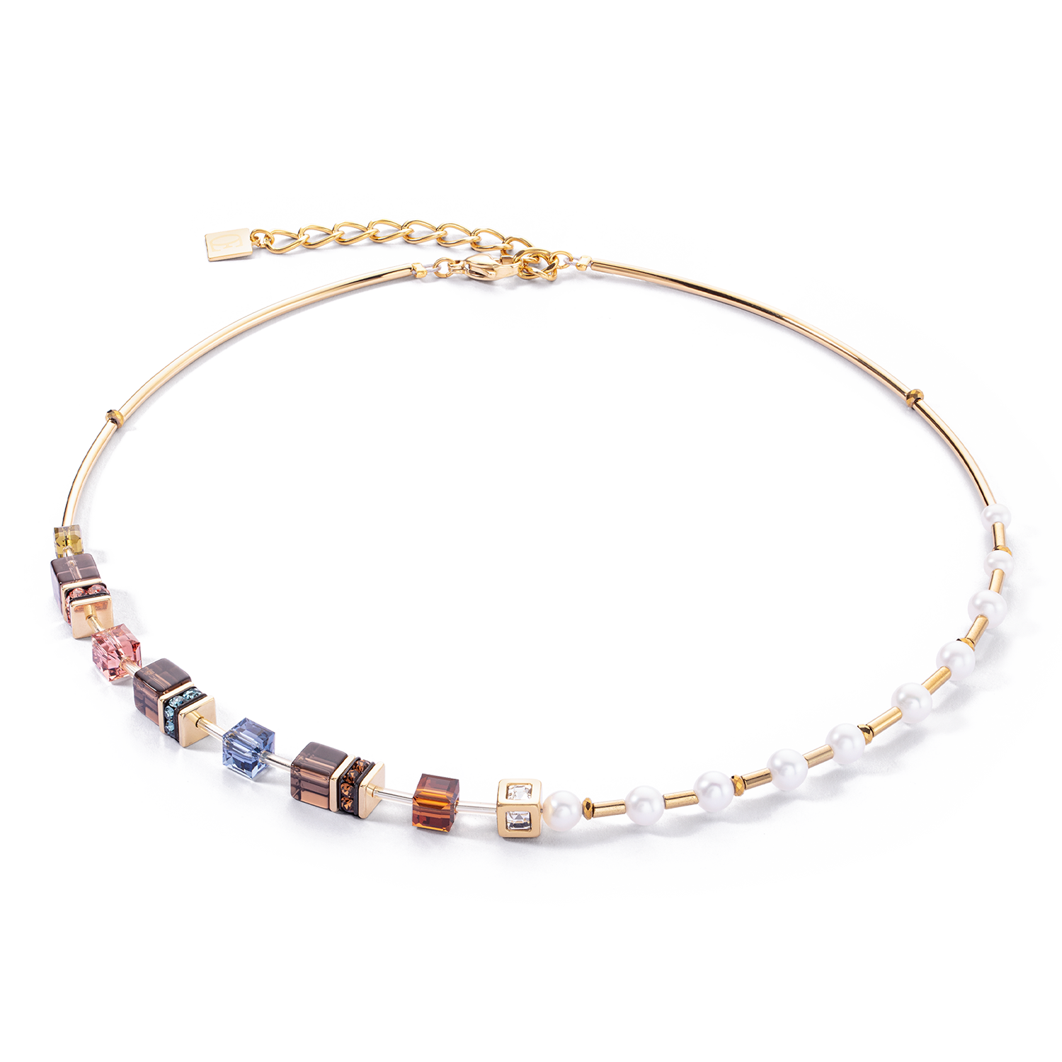 coeur-de-lion-geocube-fusion-precious-pearl-mix-halskette-gold-autumn image 1