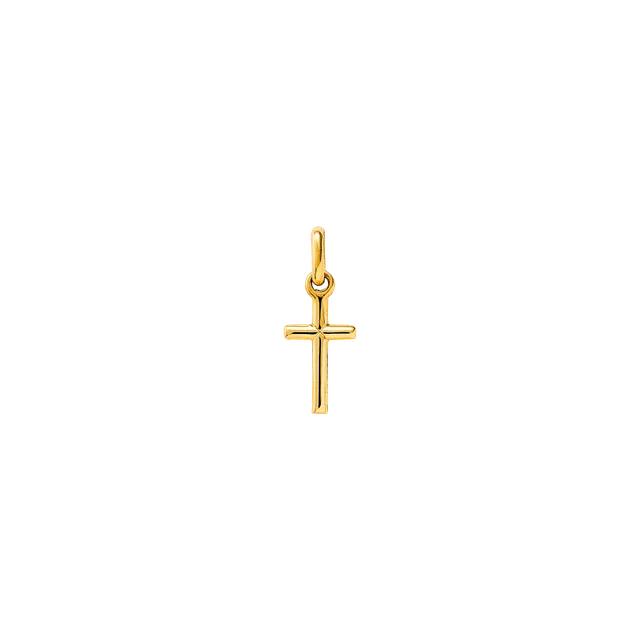 xenox-fine-kreuz-anh-nger-585-gelbgold-charm image 1