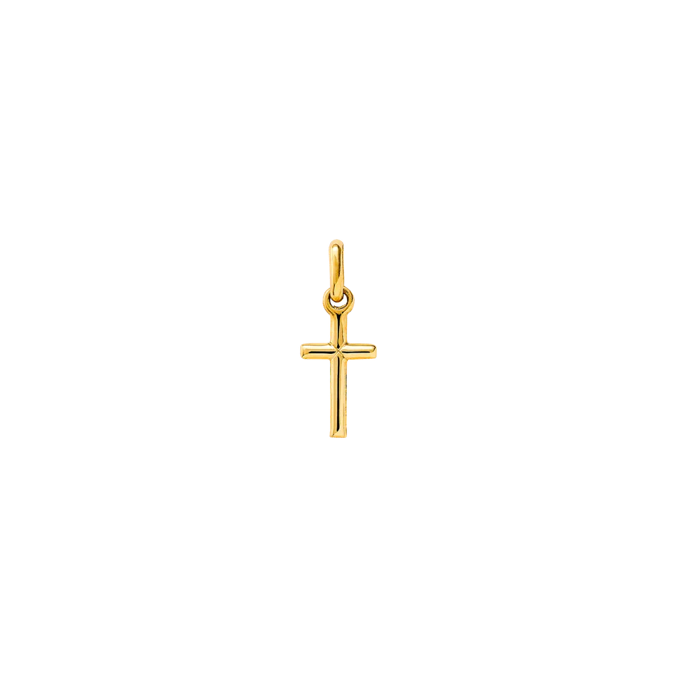 xenox-fine-kreuz-anh-nger-585-gelbgold-charm image 1