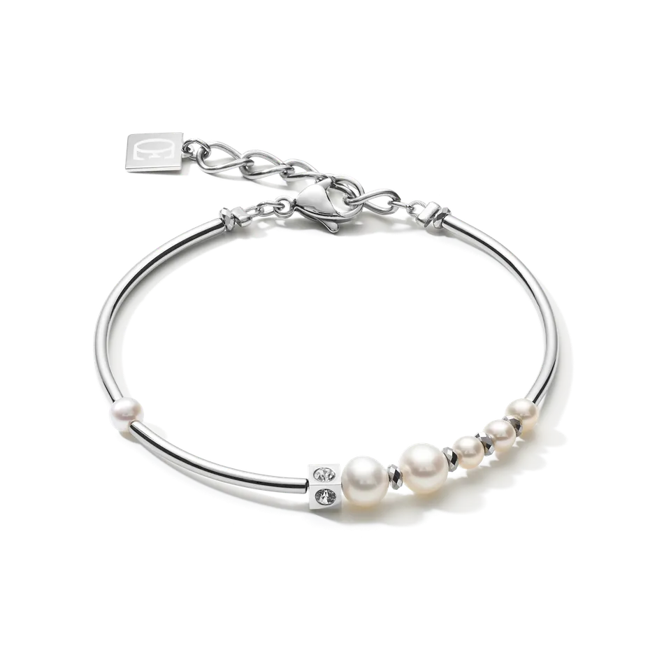 coeur-de-lion-armband-asymmetrie-s-wasserperlen-edelstahl-wei-silber image 1
