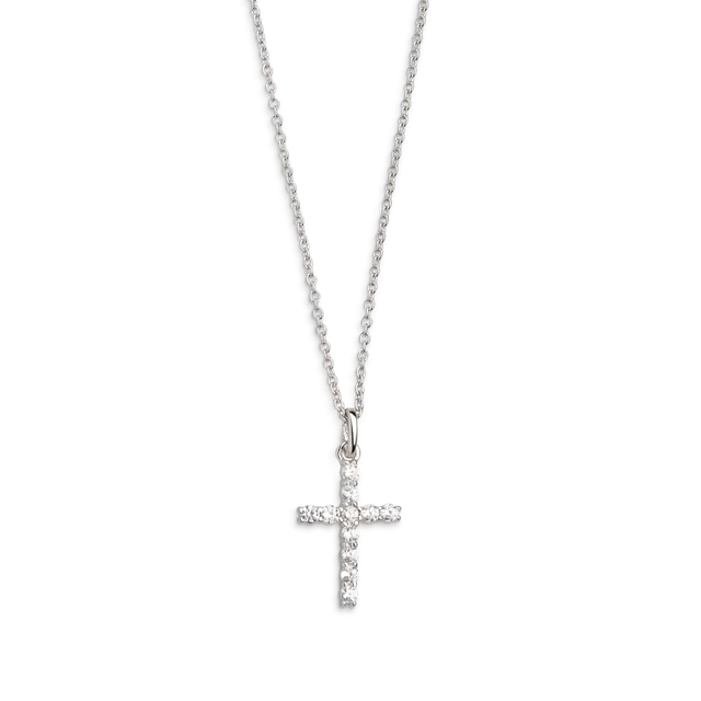 xenox-pure-essentials-kreuz-halskette-xs8617-925-sterlingsilber-rhodiniert-mit-z image 1