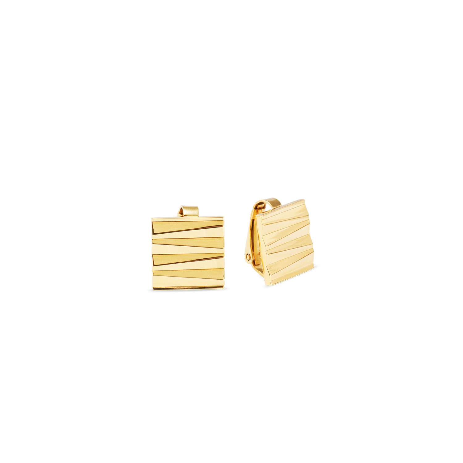 coeur-de-lion-ohrclips-square-wave-gold image 1