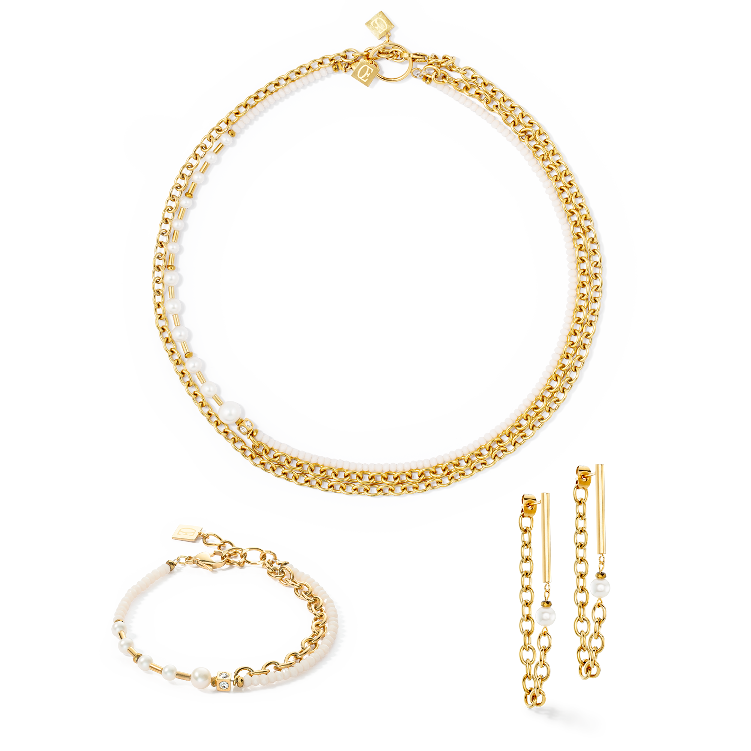 coeur-de-lion-halskette-chain-pearl-fever-wei-gold-s-wasserperle-edelstahl image 3